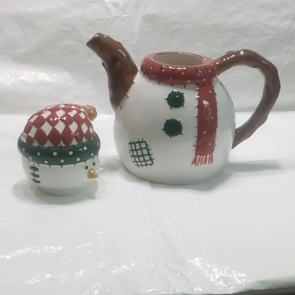 Snow Man tea pot - Picture 2 of 2